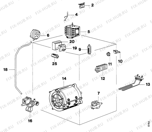 Взрыв-схема стиральной машины Faure LTI125W2 - Схема узла Electrical equipment